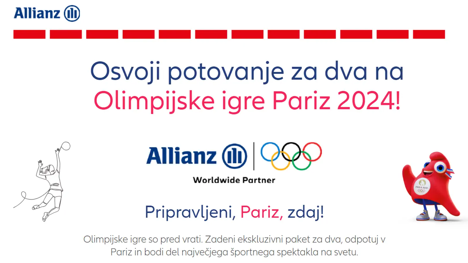 Allianz nagradna igra: Osvoji pot na Olimpijske igre Pariz 2024
