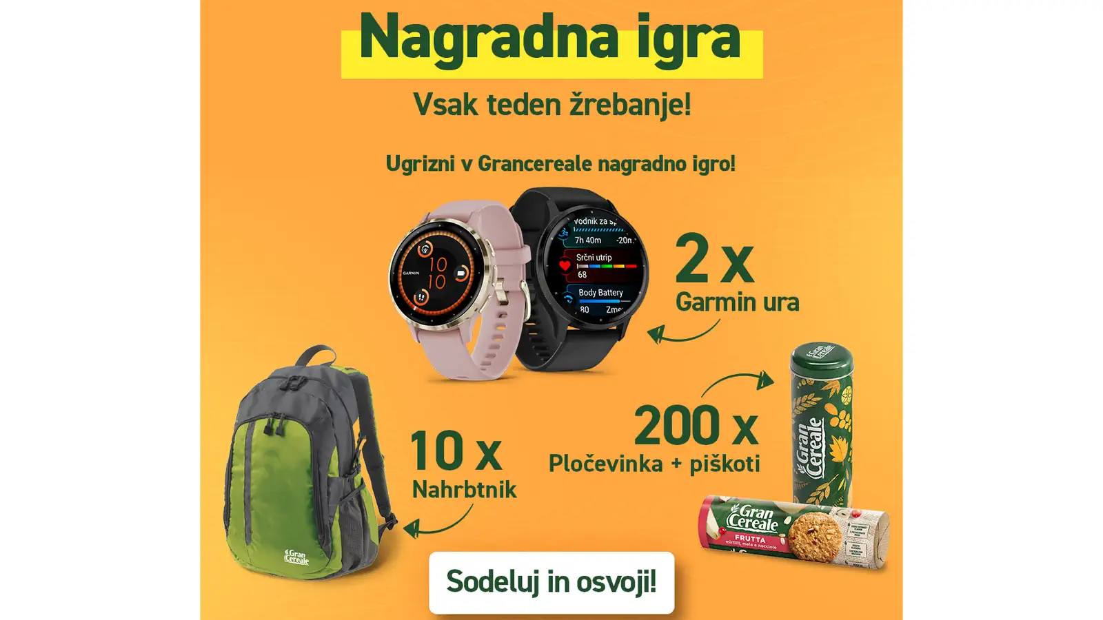 Grancereale nagradna igra: Za hrustljavost na vsaki poti!