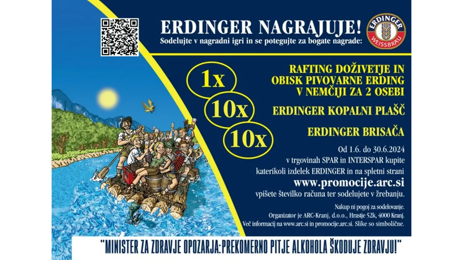 Erdinger nagradna igra 2024: Osvoji neponovljivo Erdinger rafting doživetje! Erdinger nagradna igra 2024: Osvoji neponovljivo Erdinger rafting doživetje!