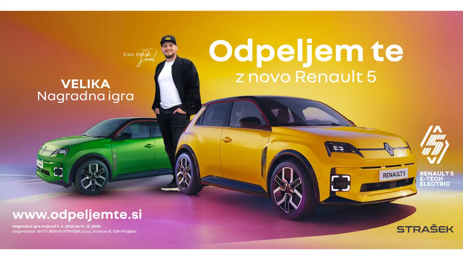 Brezplačna nagradna igra: ODPELJEM TE z novo Renault 5