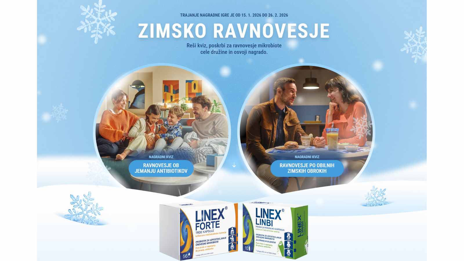 Linex Rouftops Brezplačna nagradna igra Linex 2026: Zimsko ravnovesje Linex