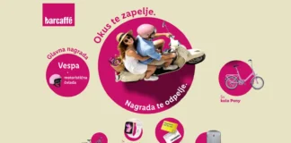 Barcaffè nagradna igra - glavna nagrada Vespa in motoristična čelada