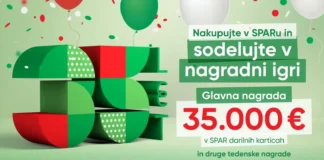 Spar nagradna igra 2026: 35.000 € za 35 let