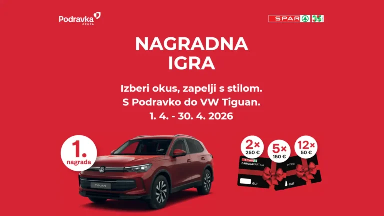 Podravka nagradna igra: Izberi okus, zapelji s stilom. S Podravko do VW Tiguan.