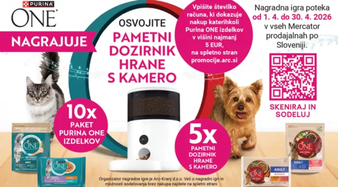 Purina nagradna igra 2026: Purina ONE nagrajuje v Mercator trgovinah Purina nagradna igra: Purina ONE nagrajuje v Mercator trgovinah