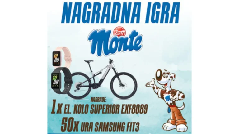 MONTE nagradna igra 2026: MONTE nagrajuje