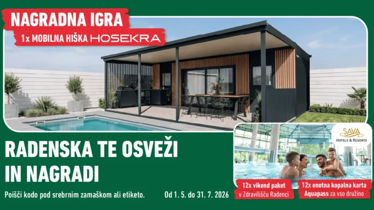 Radenska nagradna igra 2026: RADENSKA TE OSVEŽI IN NAGRADI