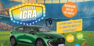 E.Leclerc nagradna igra: Skeniraj za srečo in osvoji Renault Clio E.Leclerc nagradna igra 2026: 26. Let E.Leclerca Slovenija