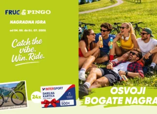 Fructal nagradna igra 2026: Catch the vibe. Win. Ride FRUCTAL nagradna igra 2026: FRUC & PINGO & Catch the vibe. Win. Ride.