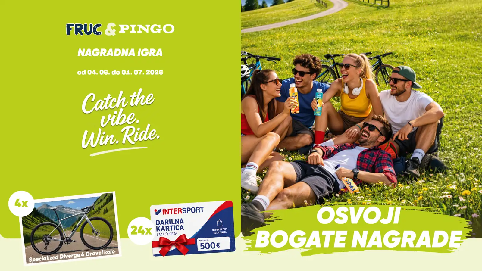 FRUCTAL nagradna igra 2026: FRUC & PINGO & Catch the vibe. Win. Ride. FRUCTAL nagradna igra 2026: FRUC & PINGO & Catch the vibe. Win. Ride.