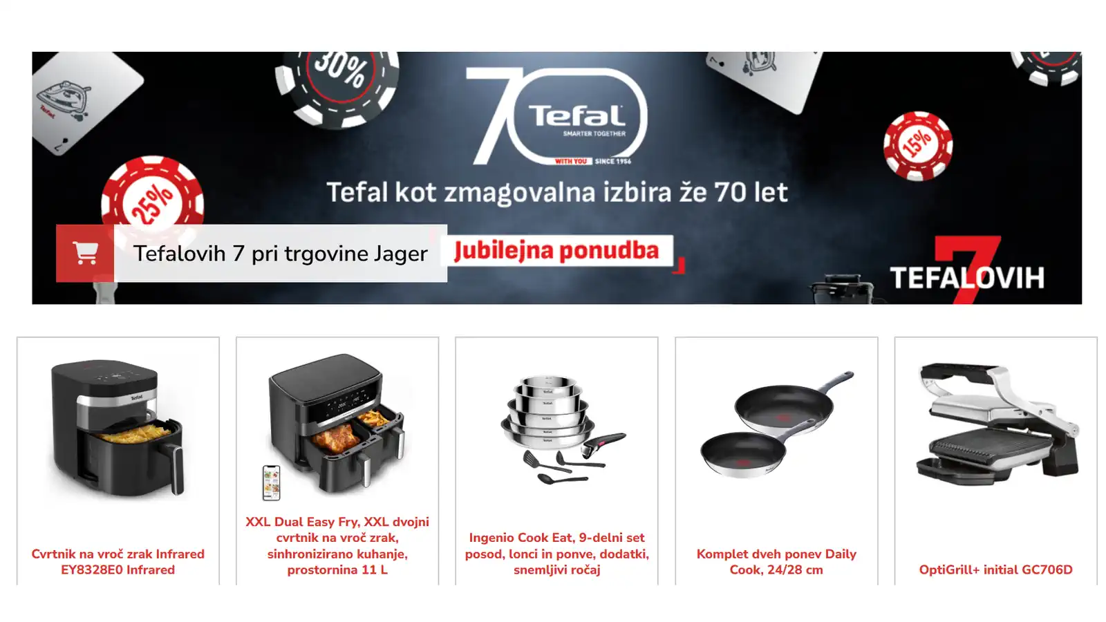 Casino Tefal: Brezplačna Tefalova nagradna igra za 7 vrednih nagrad Casino Tefal: Brezplačna Tefalova nagradna igra za 7 vrednih nagrad