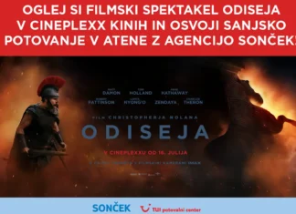 Cineplexx: Doživi spektakel “Odiseja” in osvoji potovanje v Atene Cineplexx nagradna igra 2026: Oglej si spektakel Odiseja in osvoji potovanje v Atene