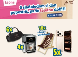 Leone in Lidl: S sladoledom si dan popestriš, pa še telefon dobiš Lidl Slovenija nagradna igra 2026: S sladoledom si dan popestriš, pa še telefon dobiš