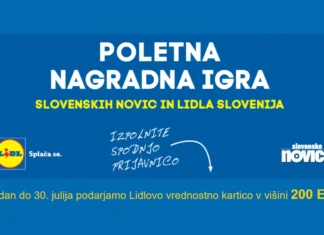 Poletna nagradna igra Slovenskih novic in Lidla Slovenija Poletna nagradna igra Slovenskih novic in Lidla Slovenija