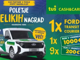 Tuš Cash & Carry nagradna igra 2026: Poletje velikih nagrad