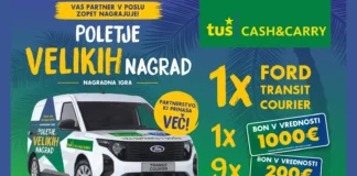 Tuš Cash & Carry nagradna igra 2026: Poletje velikih nagrad