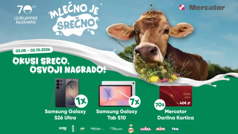 Ljubljanske mlekarne nagradna igra: Okusi srečo, osvoji nagrado!