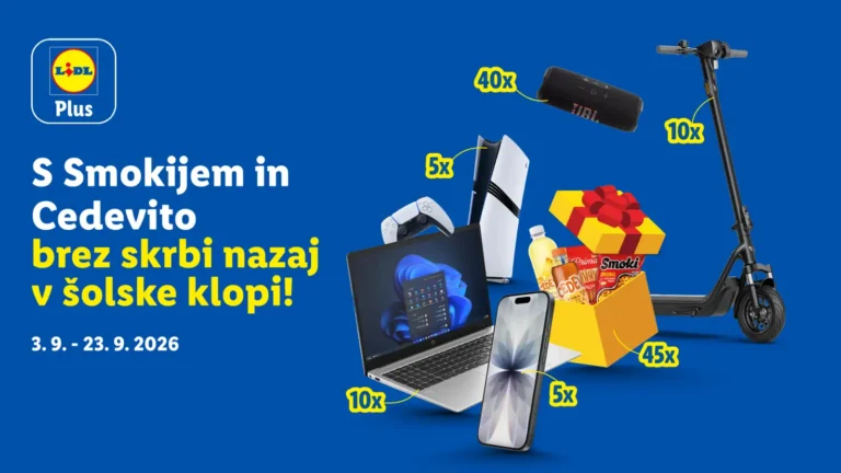 Smokij in Cedevita nagradna igra: S Smokijem in Cedevito brez skrbi nazaj v šolske klopi!