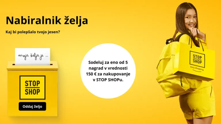 STOP SHOP nagradna igra: Nabiralnik želja. Kaj bi ti polepšalo to jesen?