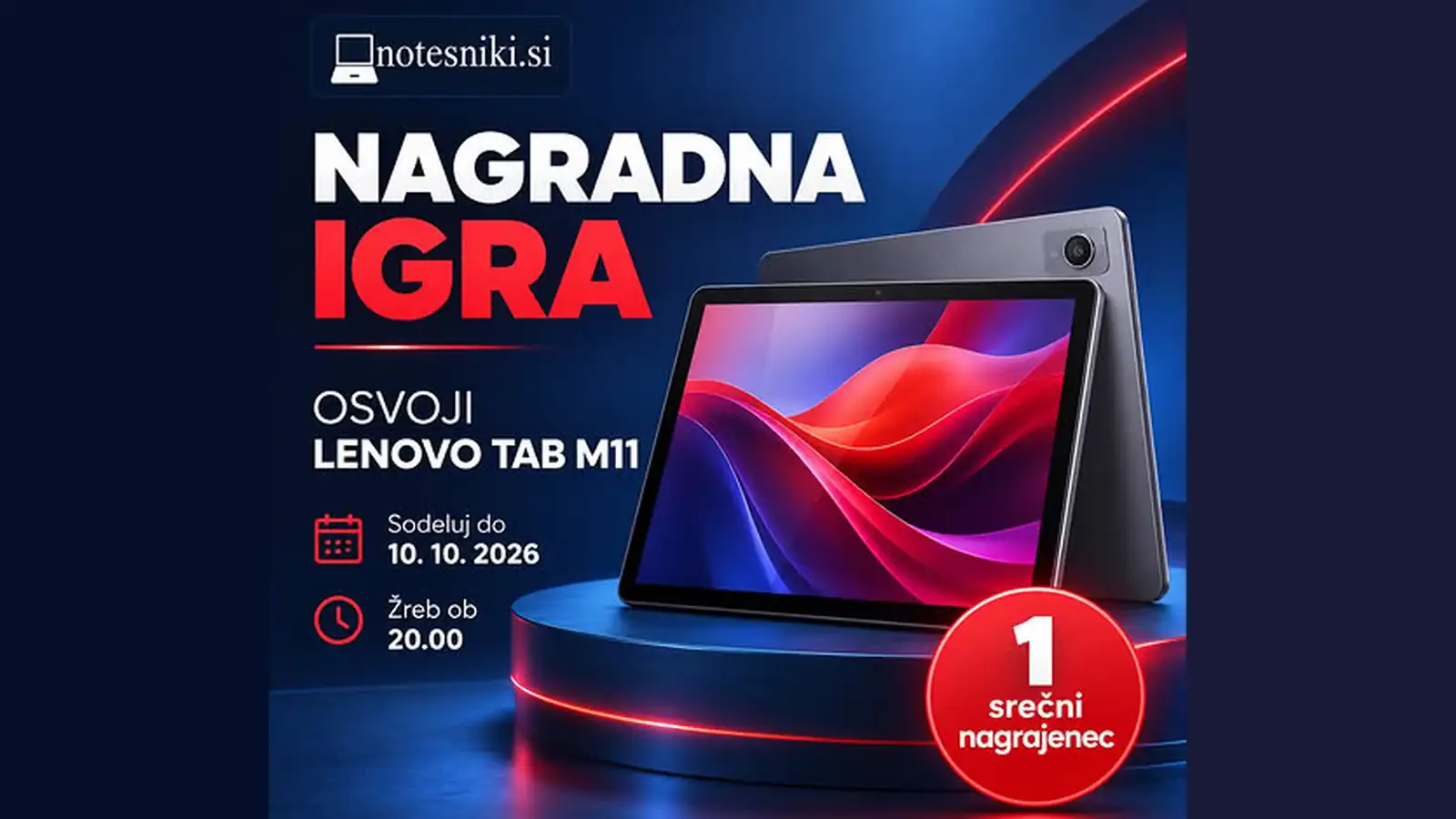 Facebook nagradna igra: Osvojite Lenovo Tab M11! Facebook nagradna igra: Osvojite Lenovo Tab M11!