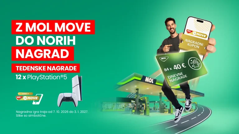 MOL nagradna igra: Z MOL MOVE DO NORIH NAGRAD