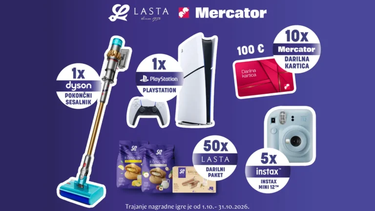 Nagradna igra: LASTA IN MERCATOR NAGRAJUJETA