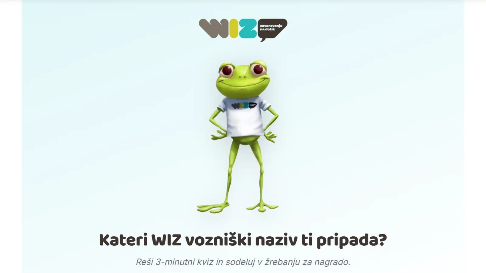 Wiz: Kakšen voznik si? Wiz: Kakšen voznik si?